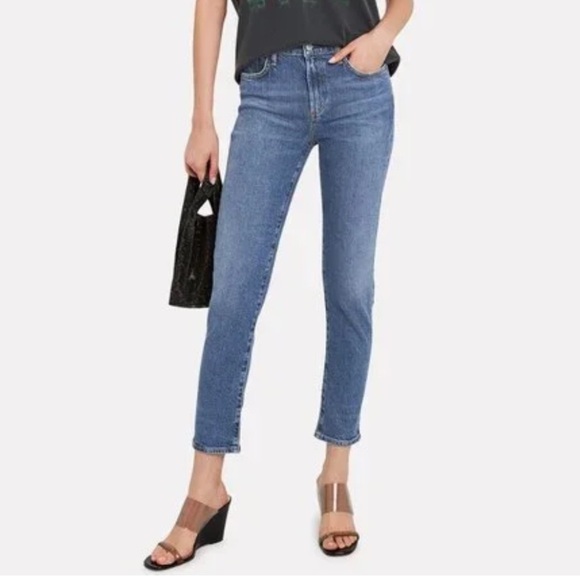 Agolde Denim - AGOLDE Toni High Rise Slim Straight Cropped Jean Obscure Denim Casual Women’s 26